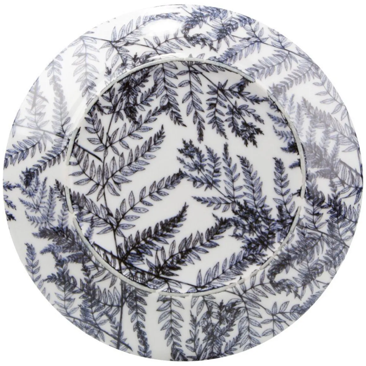 Gifi Assiette à dessert motif feuillage bleu et blanc| Vaisselle Et Accessoires De Table