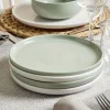 Vaisselle Et Accessoires De Table<Gifi Assiette à dessert Oslo en grès vert Ø20cm