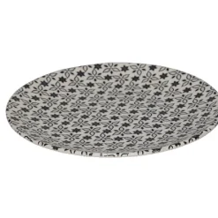 Gifi Assiette à dessert petits motifs noir blanc| Vaisselle Et Accessoires De Table