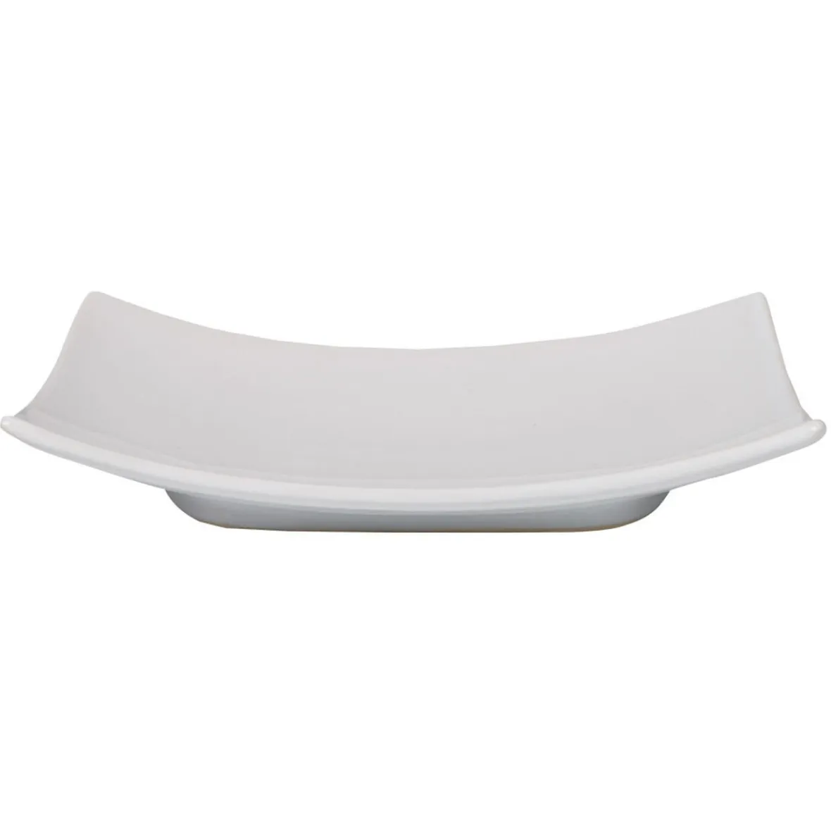Gifi Assiette à dessert rectangulaire blanche incurvée| Vaisselle Et Accessoires De Table
