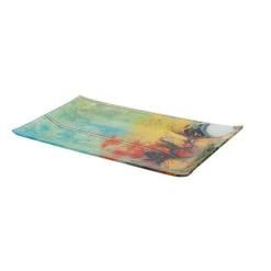 Gifi Assiette à dessert rectangulaire design épices| Vaisselle Et Accessoires De Table