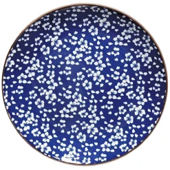 Gifi ASSIETTE À DESSERT RONDE BLEU ET BLANC| Vaisselle Et Accessoires De Table