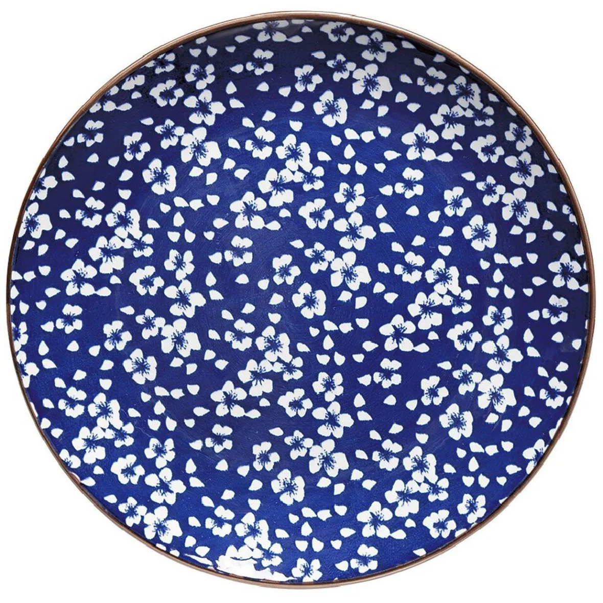 Gifi ASSIETTE À DESSERT RONDE BLEU ET BLANC| Vaisselle Et Accessoires De Table