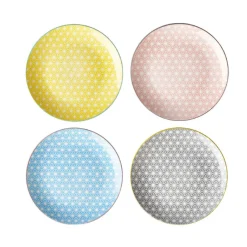 Vaisselle Et Accessoires De Table<Gifi Assiette à dessert ronde carreau de ciment multicolore x4