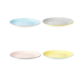 Vaisselle Et Accessoires De Table<Gifi Assiette à dessert ronde carreau de ciment multicolore x4