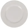 Gifi Assiette à dessert ronde céramique rebord embossé uni blanc| Vaisselle Et Accessoires De Table