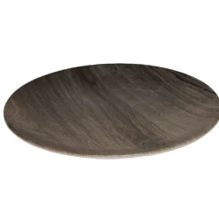 Gifi Assiette à dessert ronde décor imitation bois| Vaisselle Et Accessoires De Table