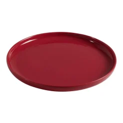 Gifi Assiette à dessert ronde Oslo rouge| Vaisselle Et Accessoires De Table