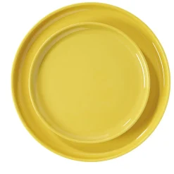 Gifi Assiette à dessert ronde Oslo jaune moutarde| Vaisselle Et Accessoires De Table