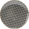 Gifi Assiette à dessert ronde Praia motif ethnique noir blanc jaune| Vaisselle Et Accessoires De Table