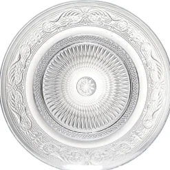 Gifi Assiette à dessert ronde transparente ciselée| Vaisselle Et Accessoires De Table
