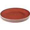 Gifi Assiette à dessert rouge effet spirale x4| Vaisselle Et Accessoires De Table