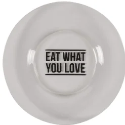 Gifi Assiette à dessert transparente design "eat what you love"| Vaisselle Et Accessoires De Table