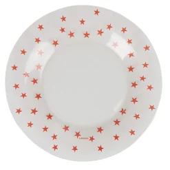Vaisselle Et Accessoires De Table<Gifi Assiette à dessert verre Zana givre étoiles rouges