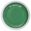 Gifi Assiette à dessert verte contour blanc inscription Le marché| Vaisselle Et Accessoires De Table