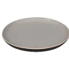 Gifi Assiette à dessert Zenco bicolore gris et taupe| Vaisselle Et Accessoires De Table