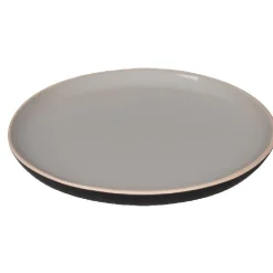 Gifi Assiette à dessert Zenco bicolore gris et taupe| Vaisselle Et Accessoires De Table
