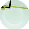 Gifi Assiette creuse blanche décor lignes| Vaisselle Et Accessoires De Table