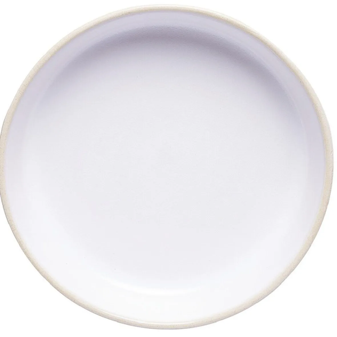 Gifi Assiette creuse en faïence blanc avec liseré crème| Vaisselle Et Accessoires De Table