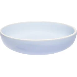 Gifi Assiette creuse en faïence bleu turquoise avec liseré crème| Vaisselle Et Accessoires De Table