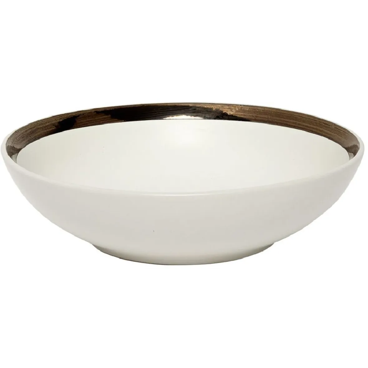 Gifi Assiette creuse en faïence avec liseré doré| Vaisselle Et Accessoires De Table