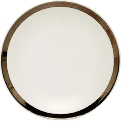 Gifi Assiette creuse en faïence avec liseré doré| Vaisselle Et Accessoires De Table