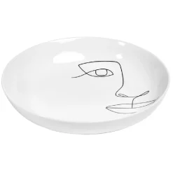 Gifi Assiette creuse en porcelaine blanche| Vaisselle Et Accessoires De Table