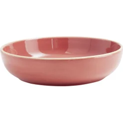 Gifi Assiette creuse faïence Terracotta avec liseré crème| Vaisselle Et Accessoires De Table