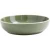Gifi Assiette creuse faïence vert avec liseré crème| Vaisselle Et Accessoires De Table