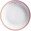 Gifi Assiette creuse Le grand bistrot contour damier rouge blanc| Vaisselle Et Accessoires De Table