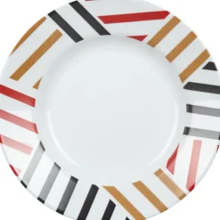 Gifi Assiette creuse Luminarc blanc rayures contemporaines Balnea| Vaisselle Et Accessoires De Table