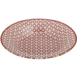 Vaisselle Et Accessoires De Table<Gifi Assiette creuse Micro blanc et rouge fleurs à pois x4