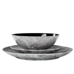 Gifi Assiette creuse motif marbre gris| Vaisselle Et Accessoires De Table