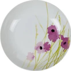 Vaisselle Et Accessoires De Table<Gifi Assiette creuse ronde blanche motif pavot violet