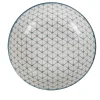 Vaisselle Et Accessoires De Table<Gifi Assiette creuse ronde blanche motif géométrique bleu Urban