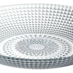 Gifi Assiette creuse ronde effet relief blanc transparent Ø21 cm| Vaisselle Et Accessoires De Table