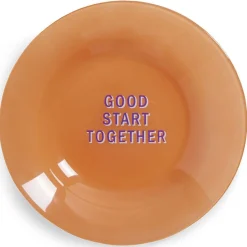 Vaisselle Et Accessoires De Table<Gifi Assiette creuse verre coloré avec message Ø23cm - 3 modèles