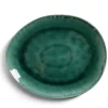 Gifi Assiette décore plate grès vert Ø28,5x24cm| Vaisselle Et Accessoires De Table