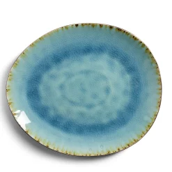 Gifi Assiette décore plate grès vert Ø28,5x24cm| Vaisselle Et Accessoires De Table