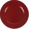 Gifi Assiette de présentation ronde rouge| Vaisselle Et Accessoires De Table