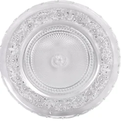 Gifi Assiette de présentation ronde transparente ciselée| Vaisselle Et Accessoires De Table