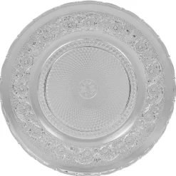 Gifi Assiette de présentation ronde transparente ciselée| Vaisselle Et Accessoires De Table