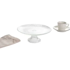 Vaisselle Et Accessoires De Table<Gifi Assiette de présentation sur pied verre transparent Ø19,7xH8cm