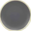 Gifi Assiette dessert grise bordure blanche| Vaisselle Et Accessoires De Table
