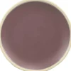 Gifi Assiette dessert violette bordure blanche| Vaisselle Et Accessoires De Table