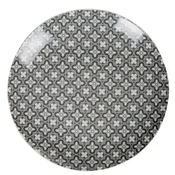 Vaisselle Et Accessoires De Table<Gifi Assiette grise avec motif fleur blanche Dolce Vita