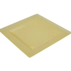 Vaisselle Et Accessoires De Table<Gifi Assiette plastique plate carrée unie jaune x 10