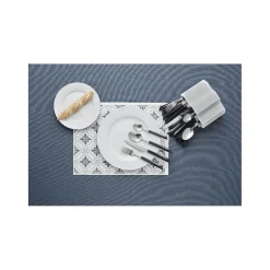 Gifi Assiette plate blanche bordure à rainures| Vaisselle Et Accessoires De Table