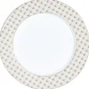 Gifi Assiette plate blanche bordure rayons doré| Vaisselle Et Accessoires De Table