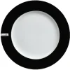 Gifi Assiette plate blanche et noire| Vaisselle Et Accessoires De Table